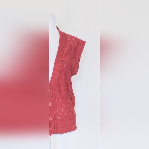 Gimbels Sherwood Classics Short Sleeve Button Down Cardigan Size Small VTG - Picture 3 of 7